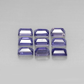 Iolite naturale blu da  ct, taglio smeraldo, VVS-VS