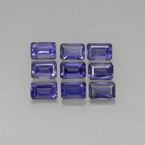 Iolite naturale viola da  ct, taglio smeraldo, VVS-VS