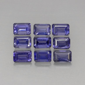 Iolite naturale viola da  ct, taglio smeraldo, VVS-VS
