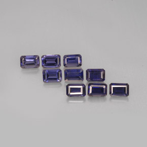 Iolite naturale blu da  ct, taglio smeraldo, VS