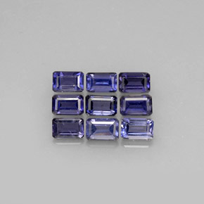 Iolite naturale blu da  ct, taglio smeraldo, VVS-VS