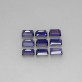 Iolite naturale blu da  ct, taglio smeraldo, VVS-VS