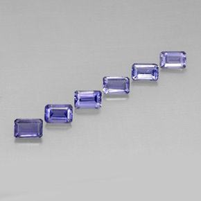 Iolite naturale blu da  ct, taglio smeraldo, VS