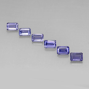 Iolite naturale blu da  ct, taglio smeraldo, VS