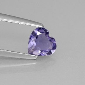 Iolite naturale blu da 0,48 ct, a forma di cuore, VS