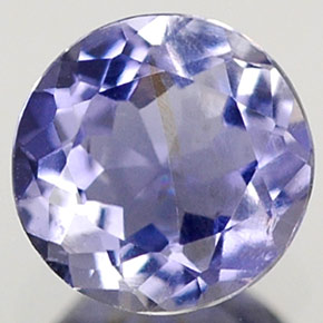 Iolite naturale blu da 0,36 ct, taglio rotondo, VS