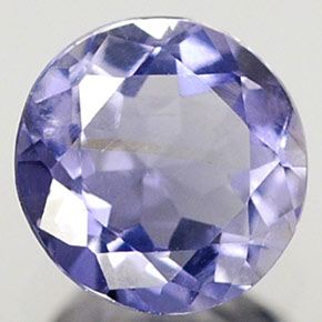 Iolite naturale blu da 0,36 ct, taglio rotondo, VS