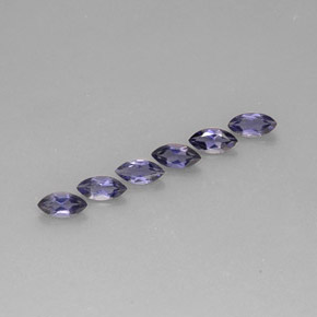Iolite naturale blu da  ct, marchesa, VS