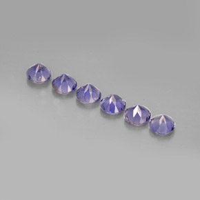Iolite naturale viola da  ct, taglio rotondo, VS