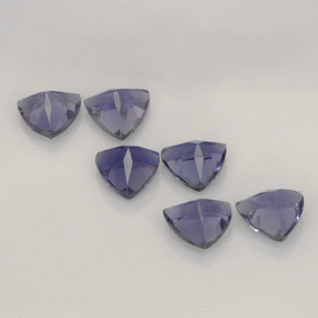 Gemme di Iolite Viola Blu naturale da  ct, Taglio trillion, VS