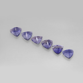Iolite naturale blu viola da  ct, trillion, VS
