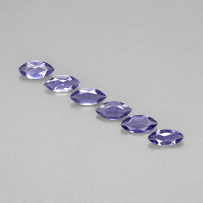 Iolite naturale blu da  ct, marchesa, VVS-VS