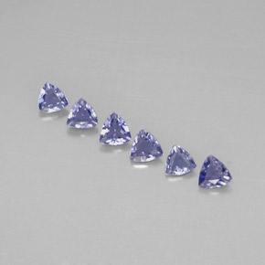 Iolite naturale blu da  ct, trillion, VVS