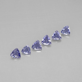 Iolite naturale blu da  ct, trillion, VVS