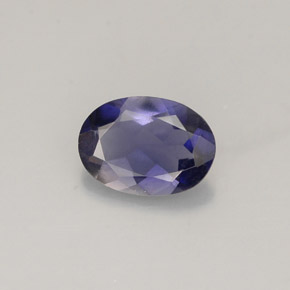 Iolite naturale viola da 0,56 ct, taglio ovale, VS