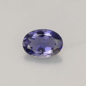 Iolite naturale viola da 0,59 ct, taglio ovale, VS
