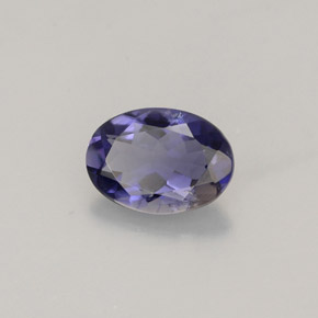 Iolite naturale viola da 0,59 ct, taglio ovale, VS