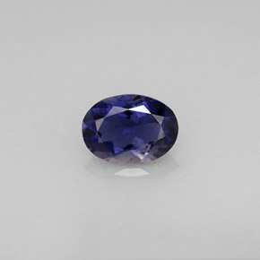 Iolite naturale blu da 0,63 ct, taglio ovale, VS-SI