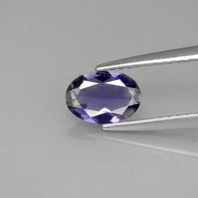 Iolite Viola naturale da 0.48 ct, Taglio ovale, VS