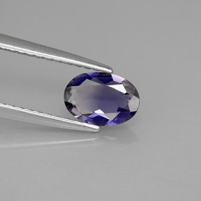 Iolite Viola naturale da 0.48 ct, Taglio ovale, VS