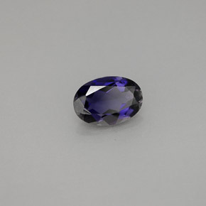 Iolite naturale viola da 0,53 ct, taglio ovale, VS