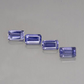 Iolite naturale blu da  ct, taglio smeraldo, VS