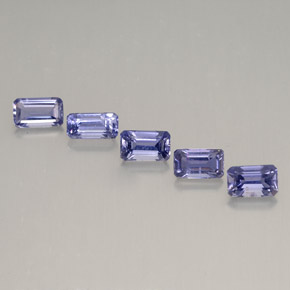 Iolite naturale viola da  ct, taglio smeraldo, VVS-VS