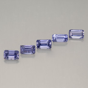 Iolite naturale viola da  ct, taglio smeraldo, VVS-VS