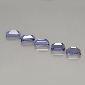 Iolite naturale viola da  ct, taglio smeraldo, VVS-VS