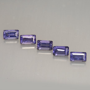 Iolite naturale viola da  ct, taglio smeraldo, VVS-VS