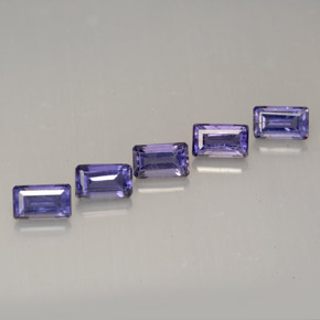 Iolite naturale viola da  ct, taglio smeraldo, VVS-VS