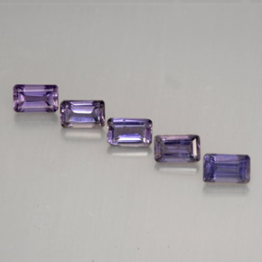 Iolite naturale viola da  ct, taglio smeraldo, VVS-VS