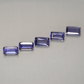 Iolite naturale viola da  ct, taglio smeraldo, VVS-VS