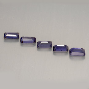 Iolite naturale viola da  ct, taglio smeraldo, VVS-VS