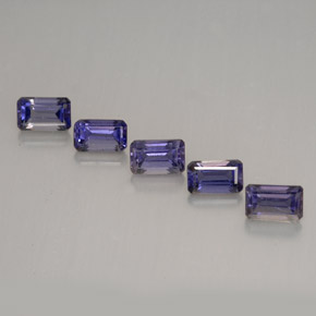 Iolite naturale viola da  ct, taglio smeraldo, VVS-VS