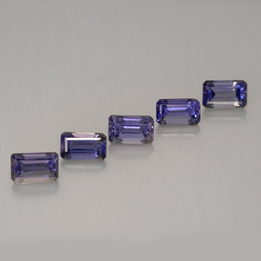 Iolite naturale viola da  ct, taglio smeraldo, VVS-VS
