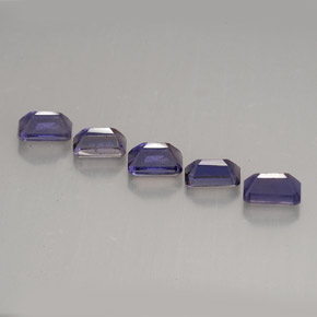 Iolite naturale viola da  ct, taglio smeraldo, VVS-VS