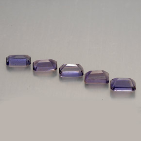 Iolite naturale viola da 1,34 ct, taglio smeraldo, VVS-VS