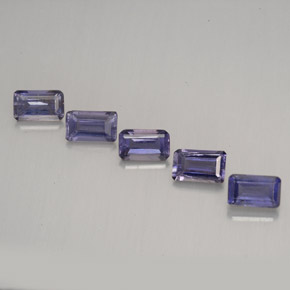 Iolite naturale viola da  ct, taglio smeraldo, VVS-VS