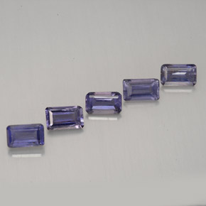 Iolite naturale viola da  ct, taglio smeraldo, VVS-VS
