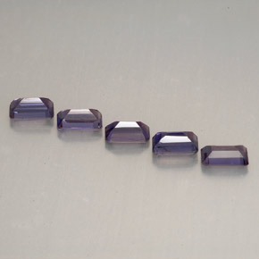 Iolite naturale viola da  ct, taglio smeraldo, VVS-VS