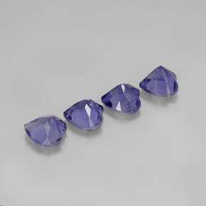 Gemme di Iolite Viola Blu naturale da  ct, A forma di cuore, VS