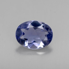 Iolite naturale blu da 0,83 ct, taglio ovale, VVS-VS