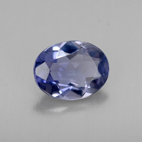 Iolite naturale blu da 0,83 ct, taglio ovale, VVS-VS