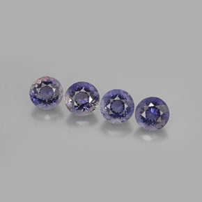 Iolite naturale blu da  ct, taglio rotondo, VVS-VS