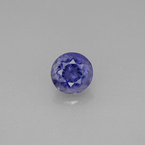 Iolite naturale blu da 0,61 ct, taglio rotondo, VS