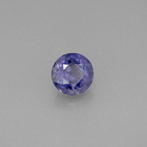 Iolite naturale blu da 0,61 ct, taglio rotondo, VS