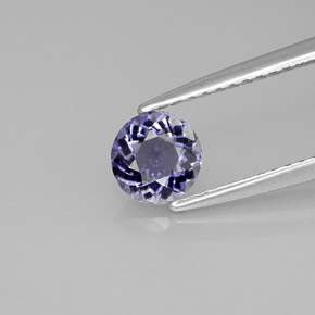 Iolite naturale blu da 0,48 ct, taglio rotondo, VVS-VS