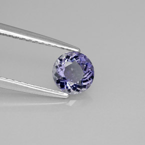 Iolite naturale blu da 0,48 ct, taglio rotondo, VVS-VS