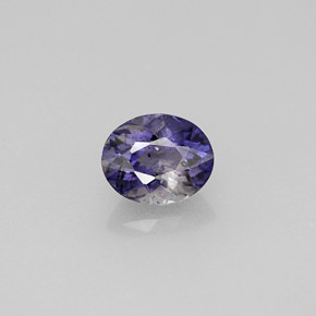 Iolite naturale blu da 0,78 ct, taglio ovale, VS